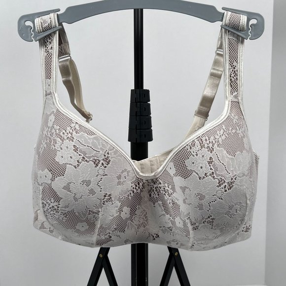 Cacique Balconette 38DDD White Lace Wide Band - Picture 9 of 11